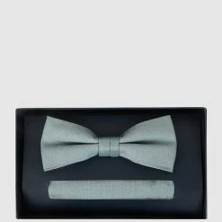 Willen Fliege Und Einstecktuch Im Set - Lindgrün