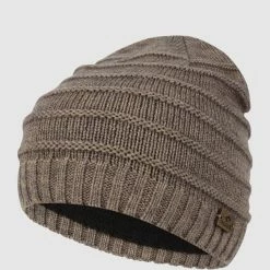 Chillouts Beanie Mit Woll-Anteil Modell 'Arne' - Beige Meliert