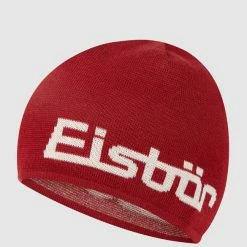 EISBAER Strickmütze Aus Wollmischung - Dunkelrot
