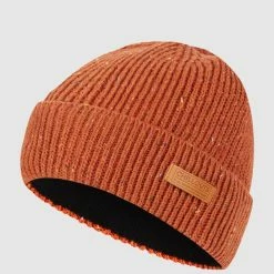 Chillouts Mütze Mit Fleecefutter Modell 'Brody' - Rostrot Meliert