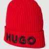 HUGO Beanie Mit Label-Stitching - Rot