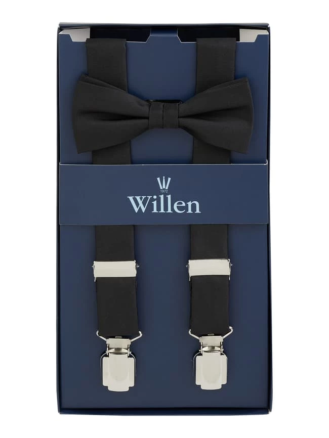 Willen Hosenträger Und Fliege Im Set - Schwarz 3 Willen Hosenträger Und Fliege Im Set - Schwarz – Bild 3