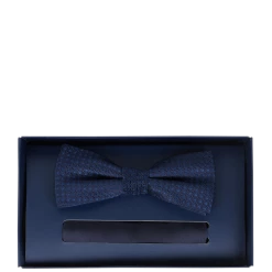 Willen Fliege Und Einstecktuch Im Set - Marineblau